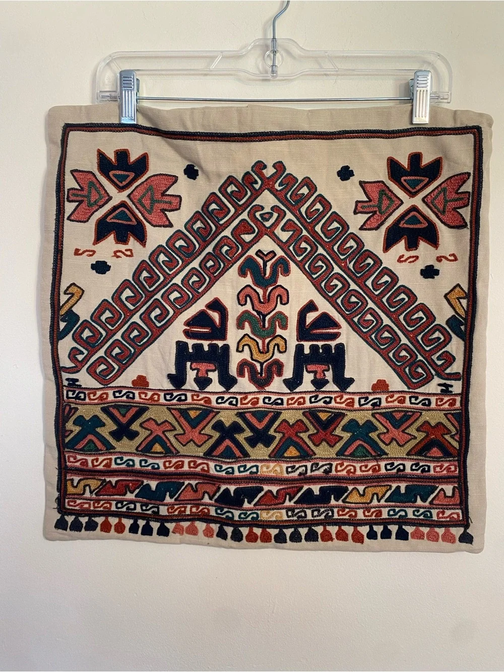 Pottery Barn set of 2 Milton Tribe Global Embroidered Pillow covers cases
